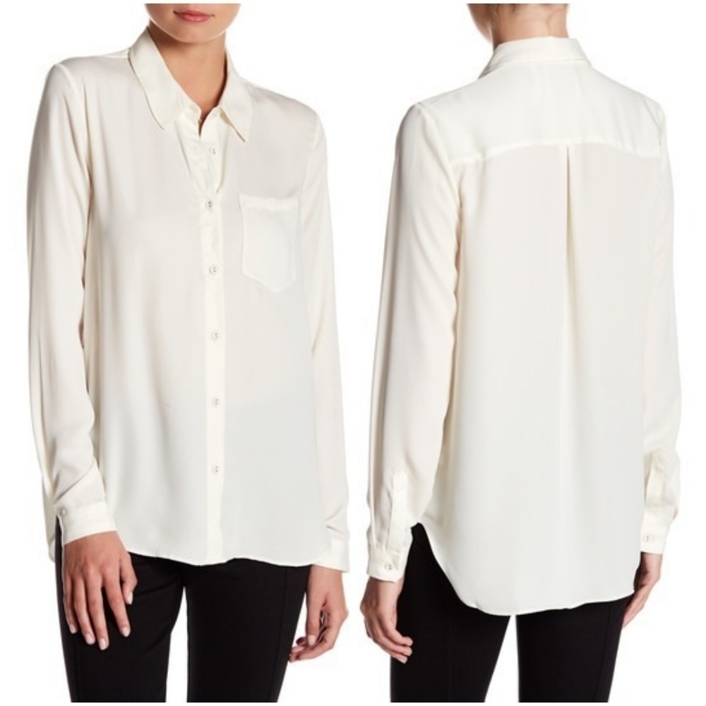 L' Academie Classic Blouse size M NWT